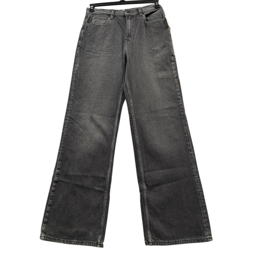 Free People Tinsley Baggy High Rise Straight Leg Jeans Blowout‎ Black Retro 28
